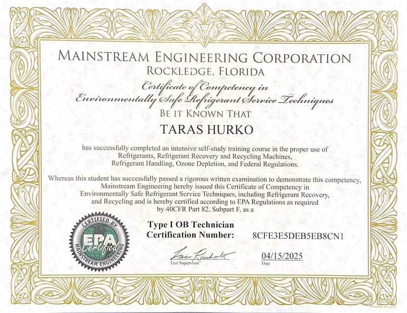 EPA Certification